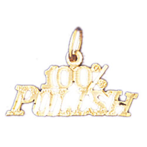 14k Yellow Gold 100% Polish Charm