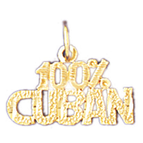 14k Yellow Gold 100% Cuban Charm