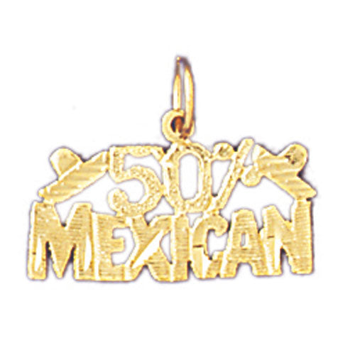 14k Yellow Gold 50% Mexican Charm