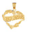 14k Yellow Gold I Love Jesus Charm