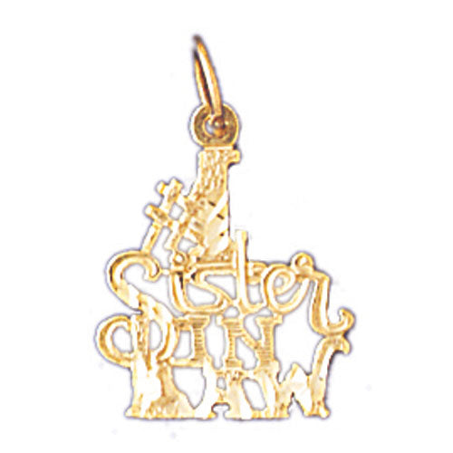 14k Yellow Gold #1 Sister in Law Charm