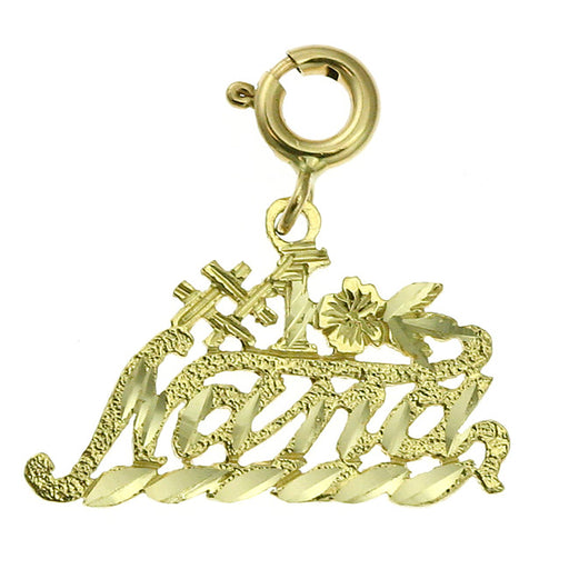 14k Yellow Gold #1 Nana Charm