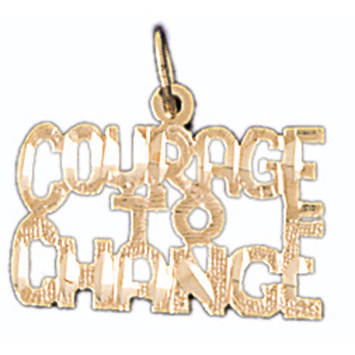 14k Yellow Gold Courage to Change Charm