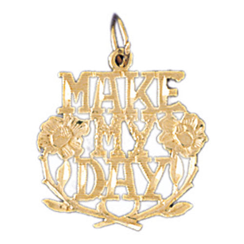 14k Yellow Gold Make my Day Charm