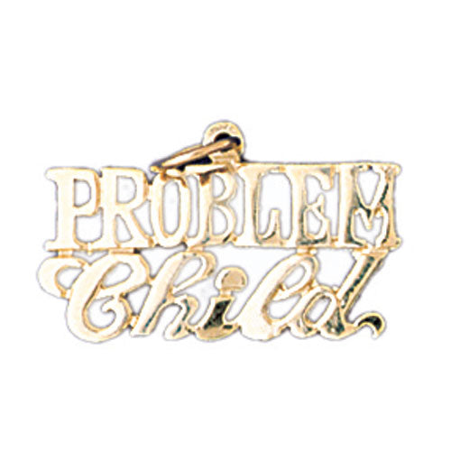 14k Yellow Gold Problem Child Charm