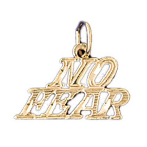 14k Yellow Gold No Fear Charm