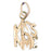 14k Yellow Gold Kiss Me Charm