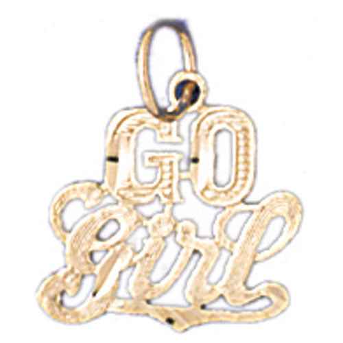 14k Yellow Gold Go Girl Charm