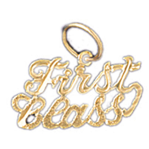 14k Yellow Gold First Class Charm