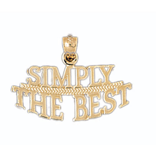 14k Yellow Gold Simply The Best Charm