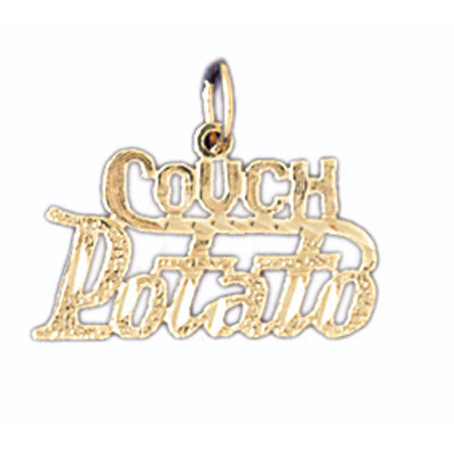 14k Yellow Gold Couch Potato Charm