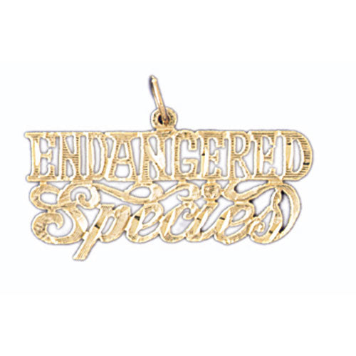 14k Yellow Gold Endangered Species Charm