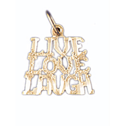 14k Yellow Gold Live Love Laugh Charm