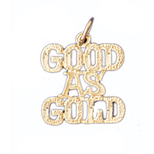 14k Yellow Gold Good As Gold Charm