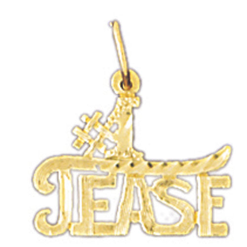 14k Yellow Gold #1 Tease Charm