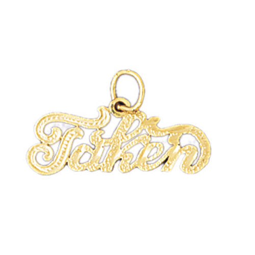 14k Yellow Gold Taken Charm