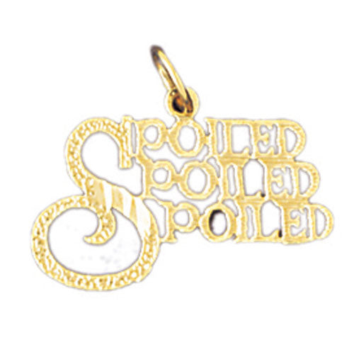 14k Yellow Gold Spoiled Spoiled Spoiled Charm