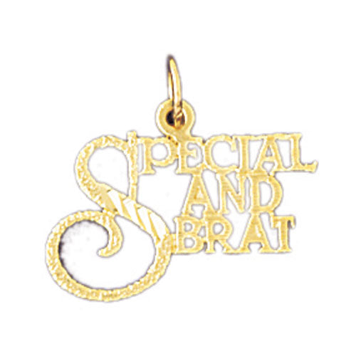 14k Yellow Gold Special and Brat Charm