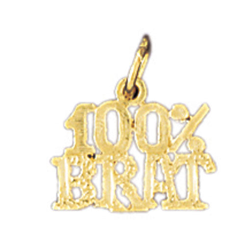 14k Yellow Gold 100% Brat Charm