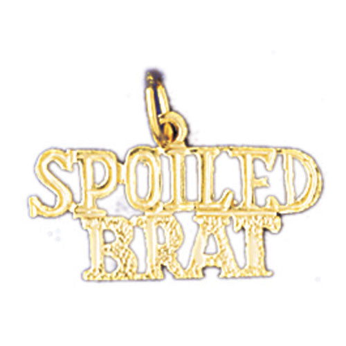 14k Yellow Gold Spoiled Brat Charm