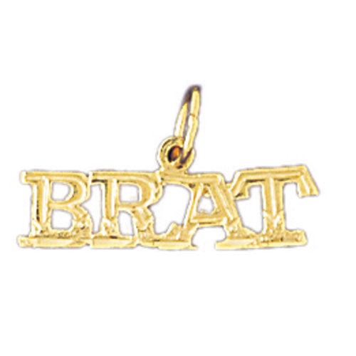 14k Yellow Gold Brat Charm