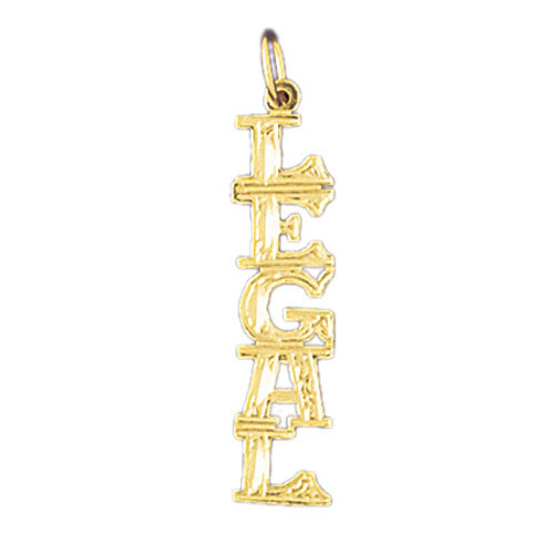 14k Yellow Gold Legal Charm