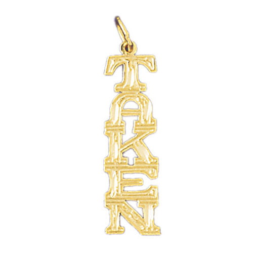 14k Yellow Gold Taken Charm