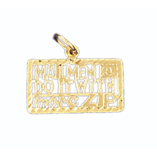 14k Yellow Gold Mail men do it in good taste Charm