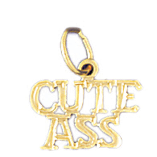 14k Yellow Gold Cute Ass Charm