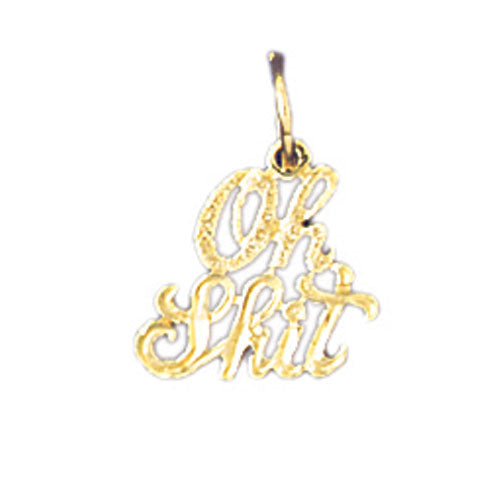 14k Yellow Gold Oh Shit Charm