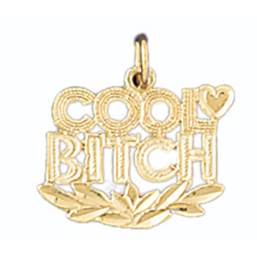 14k Yellow Gold Cool Bitch Charm