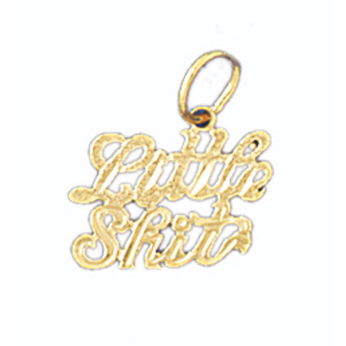 14k Yellow Gold Little Shit Charm