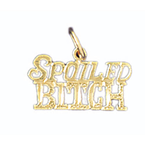 14k Yellow Gold Spoiled Bitch Charm