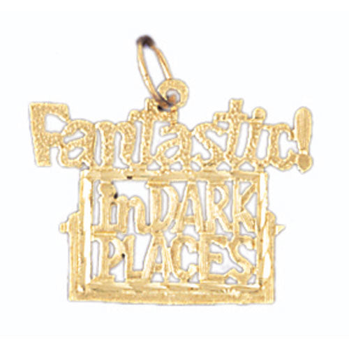 14k Yellow Gold Fantastic in dark places Charm