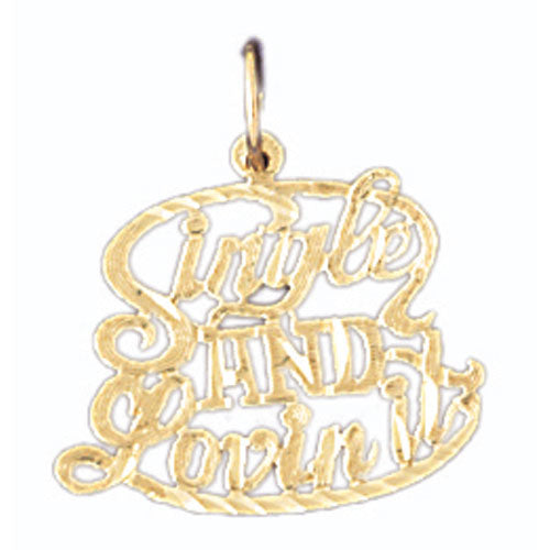 14k Yellow Gold Singe and Lovin it Charm