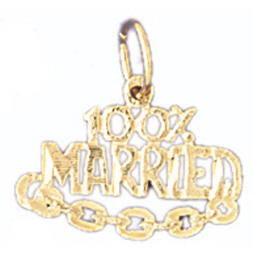 14k Yellow Gold 100% married Charm