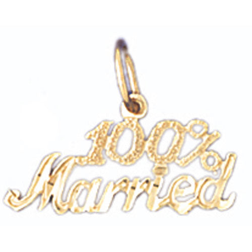 14k Yellow Gold 100% married Charm