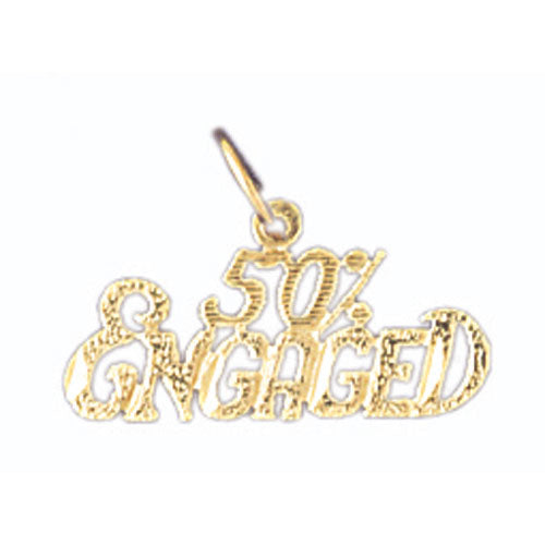 14k Yellow Gold 50% engaged Charm