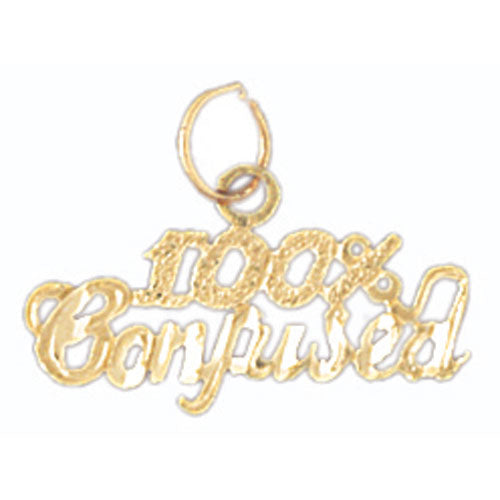 14k Yellow Gold 100% confused Charm