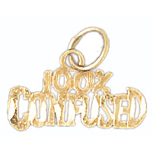 14k Yellow Gold 100% confused Charm