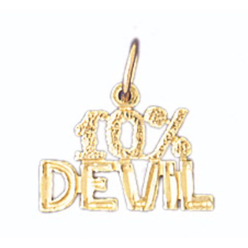 14k Yellow Gold 10% devil Charm