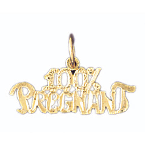 14k Yellow Gold 100% pregnant Charm