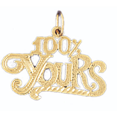 14k Yellow Gold 100% Yours Charm