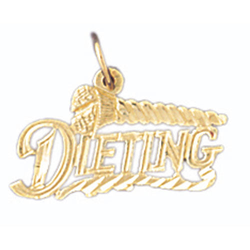 14k Yellow Gold Dieting Charm