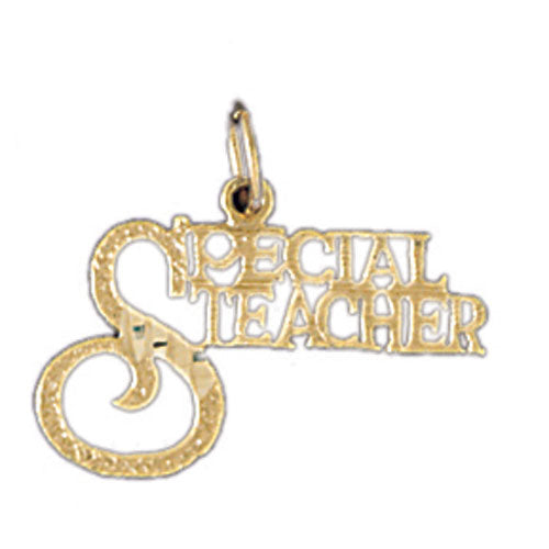 14k Yellow Gold Special Teacher Charm