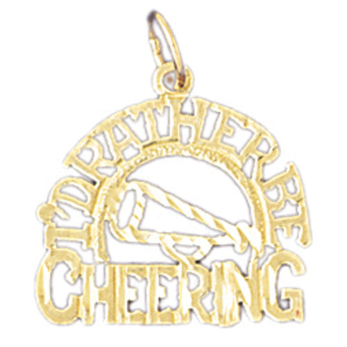 14k Yellow Gold I'd rather be cheering Charm