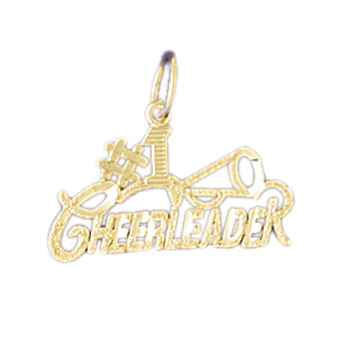 14k Yellow Gold #1 Cheerleader Charm