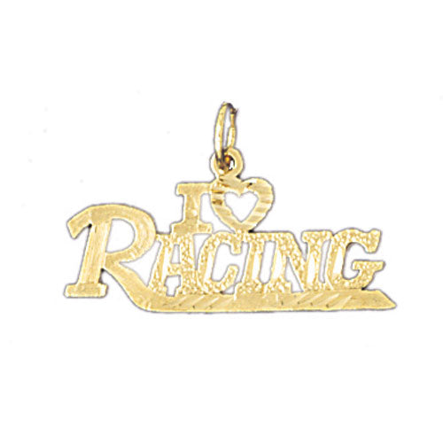 14k Yellow Gold #1 racing Charm