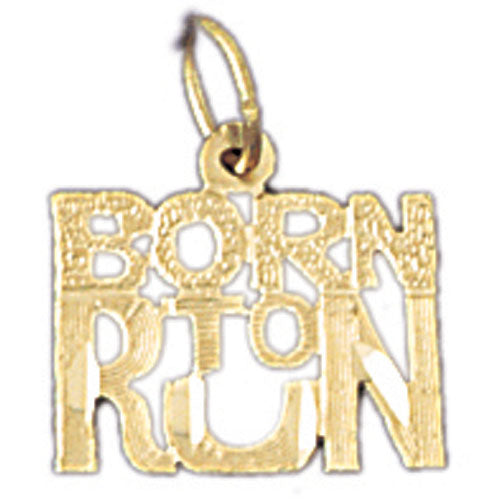 14k Yellow Gold Born to run Charm