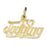 14k Yellow Gold I love jogging Charm